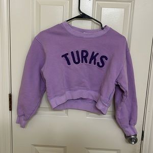 Purple Okaicos cropped sweatshirt